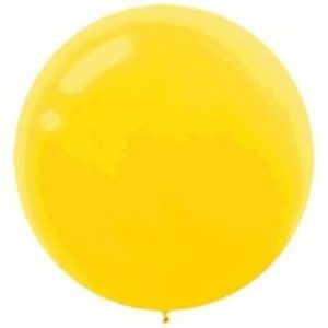 Sunshine Yellow Round 24 inch (60 cm) Latex Balloons AM115910.09