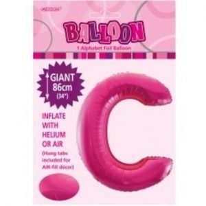 Pink Letter C Alphabet Foil Balloon M43132