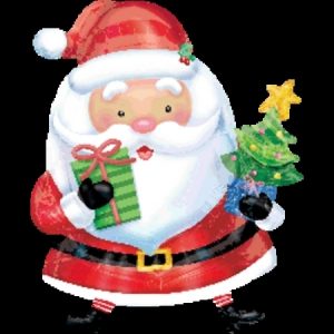 Santa with Tree Supershape Foil Balloon ANA27229