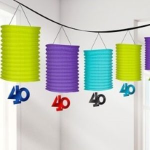 40th Birthday Paper Lantern Garland AM220054