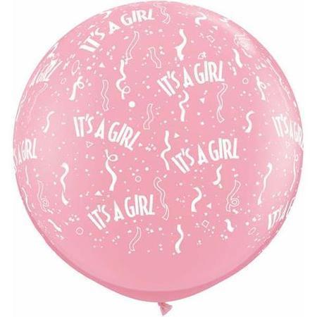 Its a Girl Around 3 ft (90 cm) Pink Latex Balloon Q29166