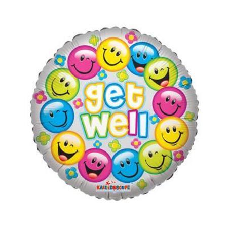 Get Well Colourful Smiles Foil Balloon K19289