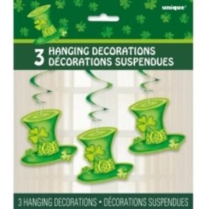 Lucky Stripes 3 Hanging Swirl Decorations M47924