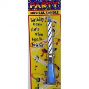 Happy Birthday Musical Candle Blue MFMC-1B