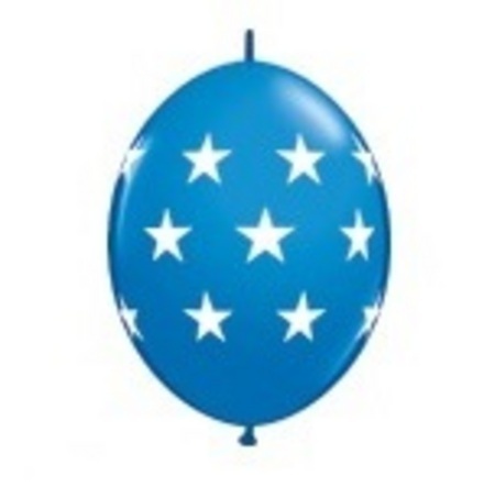 Dark Blue Big Stars Q-Link Balloons Q90556