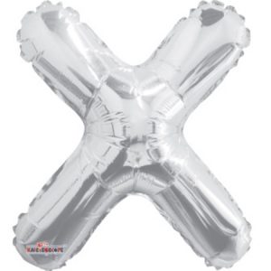 Letter X Silver Foil Shape Balloon X14S