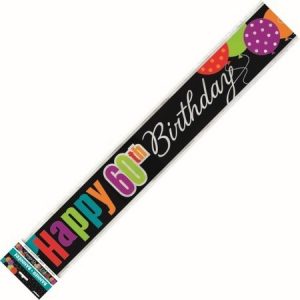 Birthday Cheers 60th Birthday Foil Banner M45836