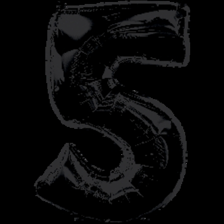 Numeral Five Black SuperShape Foil Balloon ANA23970