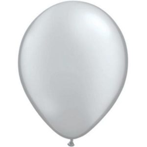 Silver Metallic Latex Balloon Q43794