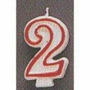 Candle Numeral 2 Red M360-2