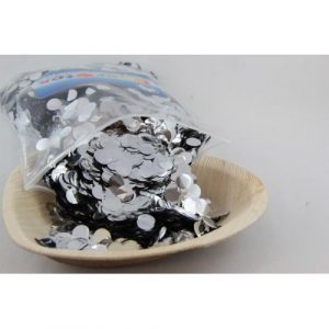 Confetti Metallic 1cm Circles Silver CONS1