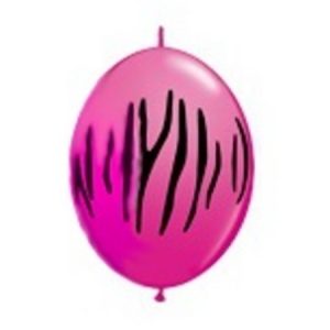 Wildberry Zebra Stripes Q-Link Balloons Q90559