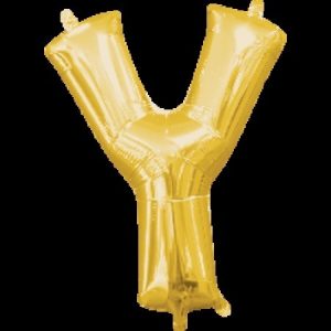 Letter Y Gold Minishape Foil Balloon ANA33061