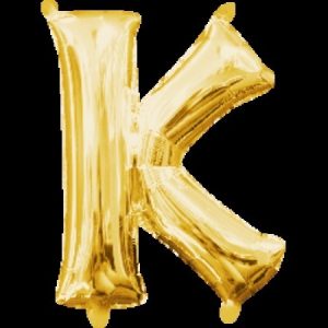 Letter K Gold Minishape Foil Balloon ANA33033