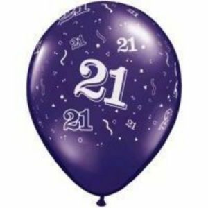 21 Around Pearl Quartz Purple Latex Balloon Q18554