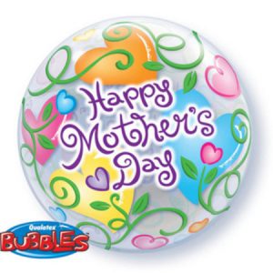 Bubble Mother's Day Curly Hearts Bubble Balloon Q34724