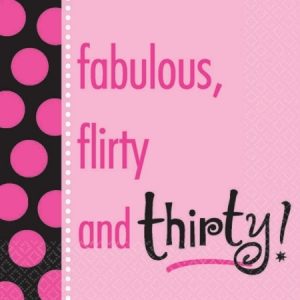 Fabulous, Flirty & Thirty! Beverage Napkins AM5044231