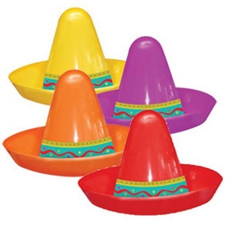 Mini Plastic Sombrero Assortment 
