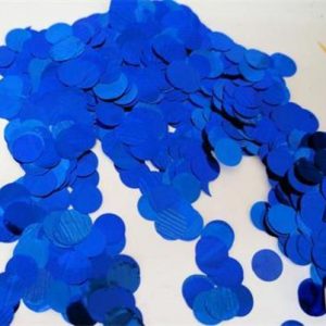 Metallic Blue Confetti 1cm Circles CONBM1