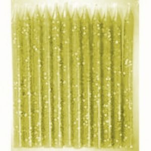 Glitter Candles Yellow AM157516