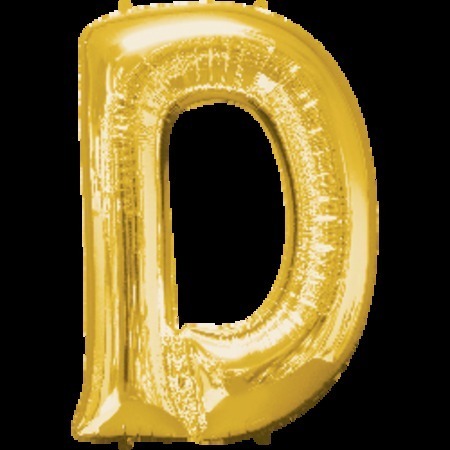 Gold Letter D Megaloon Foil Balloon ANA32953