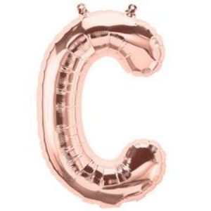 Rose Gold Letter C 16 inch (40 cm) Foil Balloon LET16E-RG