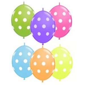 Tropical Assortment Big Polka Dots Q-Link Balloons Q90567