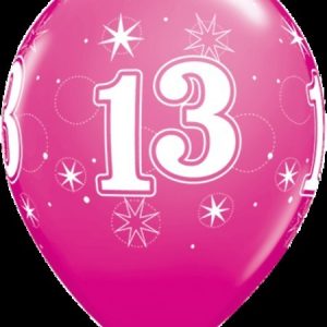 13 Sparkle Around Wild Berry Latex Balloons Q44915