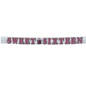 Sweet 16 Glitter Fringe Banner AM126123