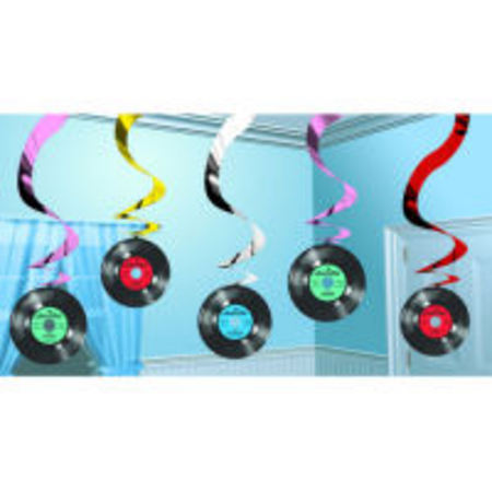 Rock N Roll Hanging Swirl Decorations Am678906 Balloon World