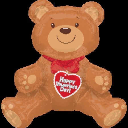 Valentine Sitting Bear Supershape Foil Balloon ANA27914
