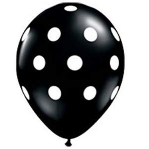 Big Polka Dots Onyx Black Latex Balloons Q37226