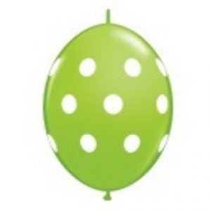 Lime Green Big Polka Dots Q-Link Balloons Q90562