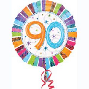 Radiant Birthday 90 Prismatic Foil Balloon ANA16075