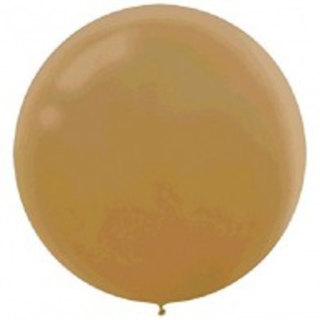 Metallic Gold Round 24 inch (60 cm) Latex Balloon AM115910.19