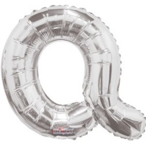 Letter Q Silver Foil Shape Balloon Q14S