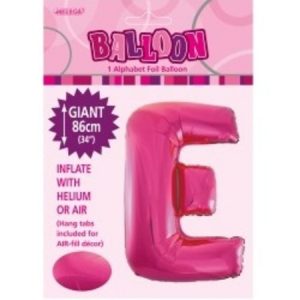 Pink Letter E Alphabet Foil Balloon M43134