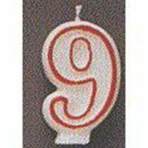 Candle Numeral 9 Red AM157899