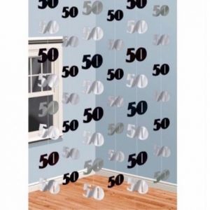 Black & Silver String Decorations 50 AM993535