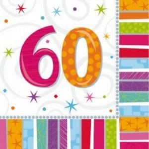 60th Radiant Birthday Luncheon Napkin AM991417
