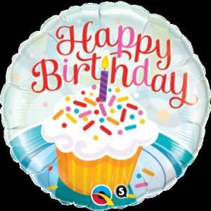 Birthday Cupcake & Sprinkles Foil Balloon Q28131