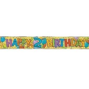 2nd Birthday Foil Banner M90040