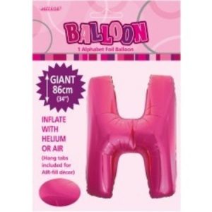 Pink Letter H Alphabet Foil Balloon M43137