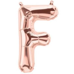 Rose Gold Letter F 16 inch (40 cm) Foil Balloon LET16F-RG
