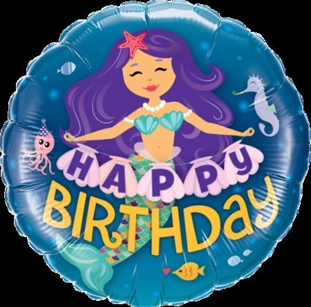 Happy Birthday Mermaid Foil Balloon Q57799
