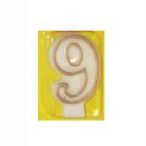 Candle Numeral 9 Gold AM158094