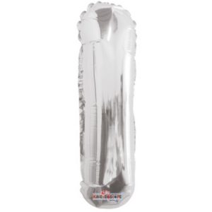 Letter I Silver Foil Shape Balloon I14S