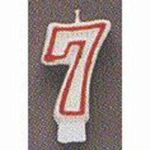 Candle Numeral 7 Red M360-7