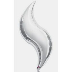 Silver Curve 42 inch (107cm) Foil Balloon ANA1630499