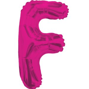 Letter F Magenta Foil Shape Balloon F14M